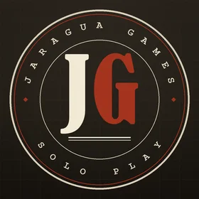 Jaragua Games seal — a JG monogram ringed by the words Jaragua Games, Solo Play