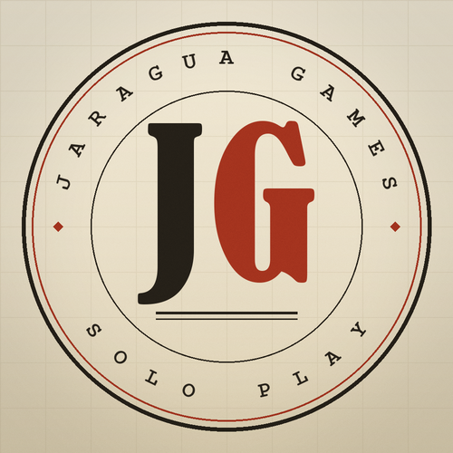 Jaragua Games seal — a JG monogram ringed by the words Jaragua Games, Solo Play